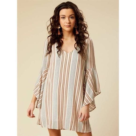 Altar’d State Bell Sleeve Mini Dress - Picture 1 of 9